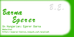 barna egerer business card